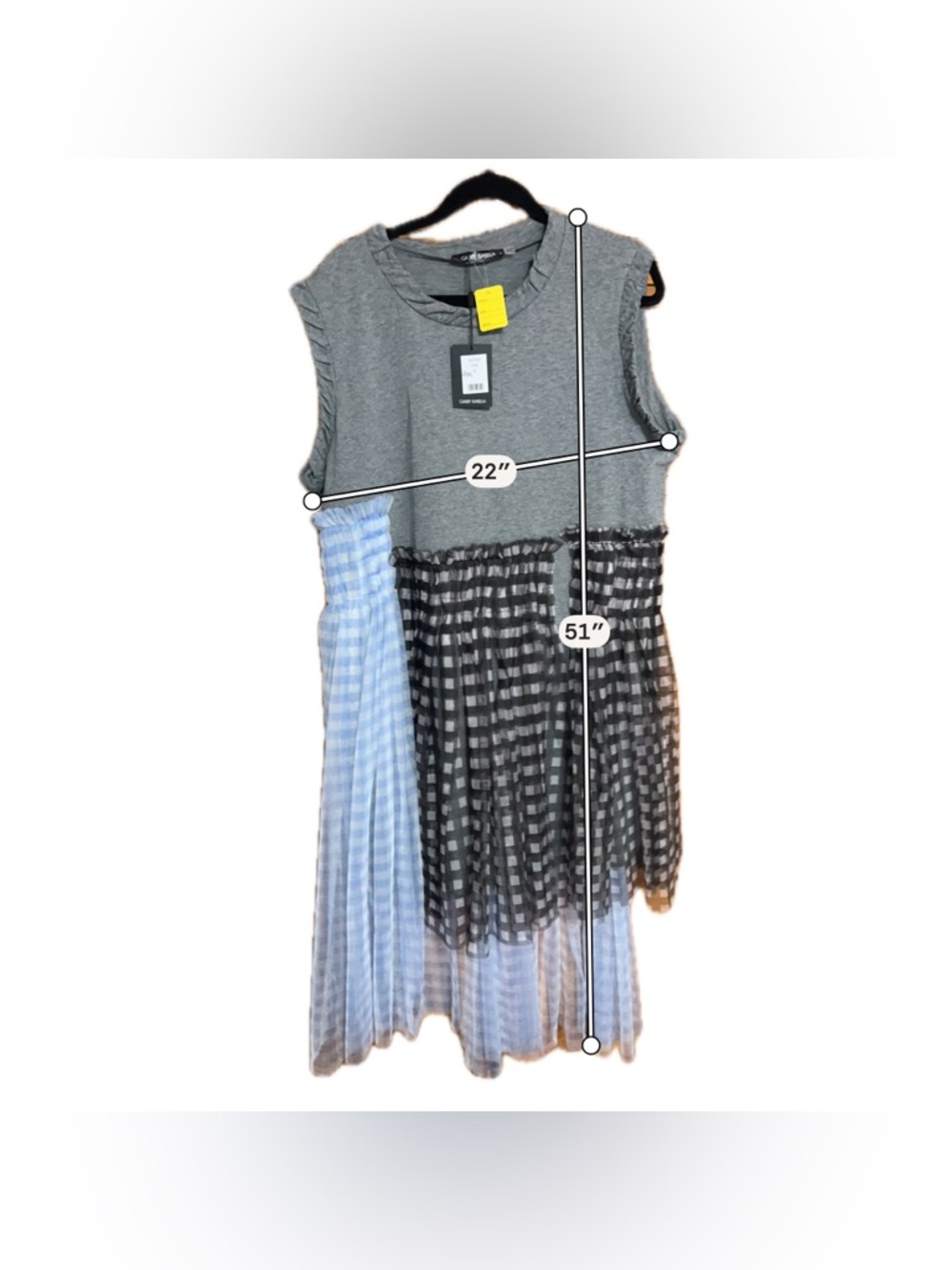 Gabby Isabella XL Mixed Media Tulle Patchwork Dress NWT - Picture 4 of 10